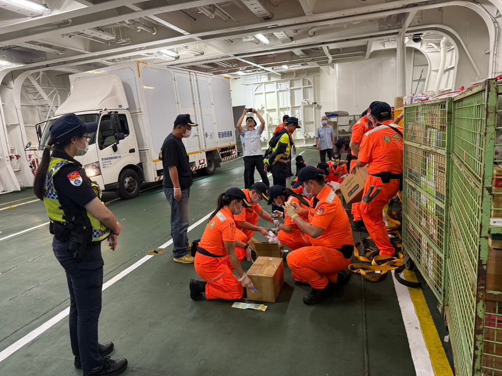 防堵非洲豬瘟入侵 海巡署強化金馬返臺船舶查驗。