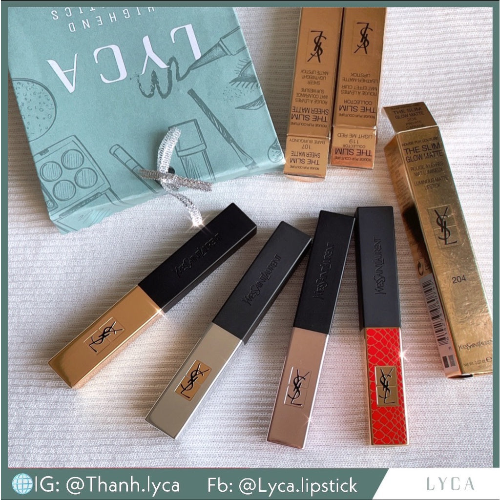 現貨聖羅蘭YSL Slim 小粉條 奢華緞面唇膏#119#204#202#101#107#09#17#21#20#301美妝用