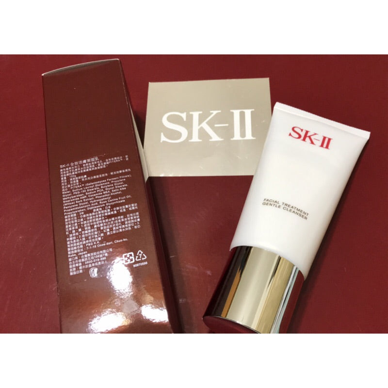 SK2 SK-II 附專櫃紙袋中文標籤百貨公司最新製期專櫃全效活膚洗面乳120g 另有20g