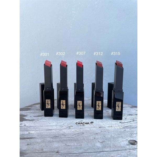 CHACHA | Ysl 奢華緞面絨霧唇膏 #小黑條 #302 #煙管小黑條 禁忌栗紅 #314#315 #317美妝用 - 台灣批發網