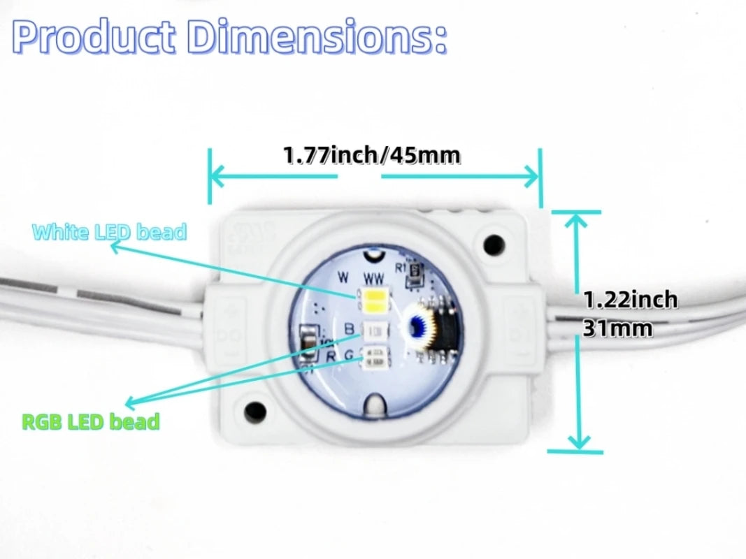 108FT Smart RGBW LED Module Permanent Outdoor Eave Light Waterproof 72LEDs remote APP Christmas Holiday Decoration