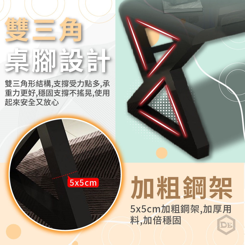 桃園現貨 8字型超穩固不搖晃 鋼化玻璃電腦桌 贈送電腦主機托盤 電競桌 書桌 學習桌 玻璃電腦桌 鏡面電腦桌 防刮易清洗科技家電 - 台灣批發網