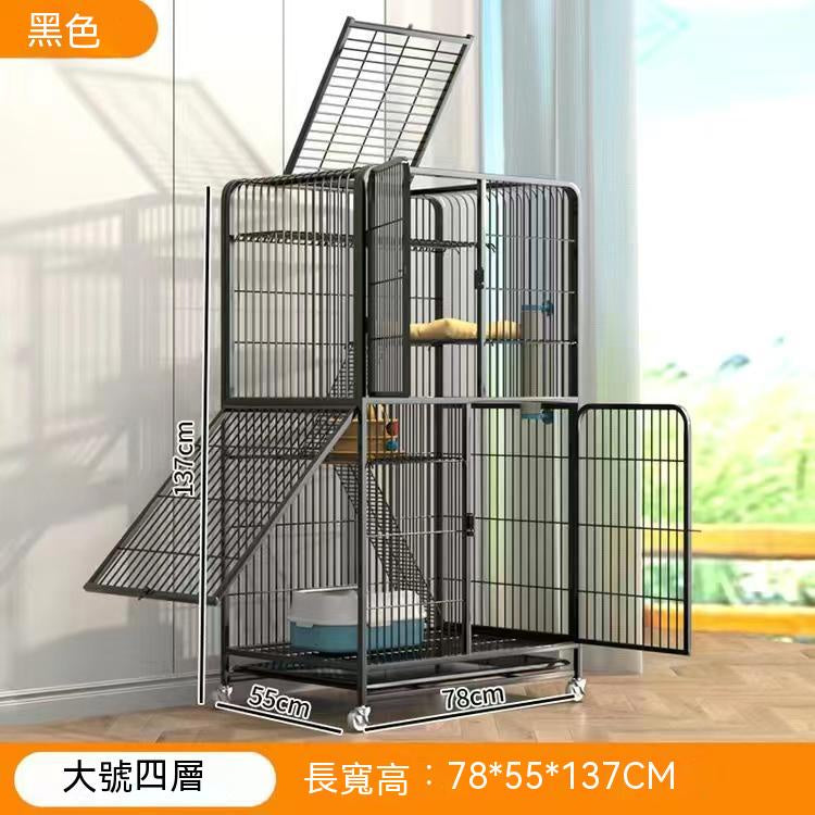免運 貓籠 大貓籠 貓窩 貓屋 貓跳台 籠子 寵物用品 天窗貓籠 寵物籠兔籠 鐵製猫籠 雙層 三層 四層寵物用品 - 台灣批發網