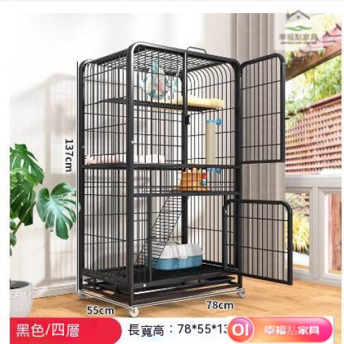 免運 貓籠 大貓籠 貓窩 貓屋 貓跳台 籠子 寵物用品 天窗貓籠 寵物籠兔籠 鐵製猫籠 雙層 三層 四層寵物用品 - 台灣批發網