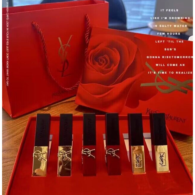 YSL聖羅蘭限量版浮雕小金條口紅三件套裝禮盒1966/28/21生日禮物小樣1g美妝用 - 台灣批發網