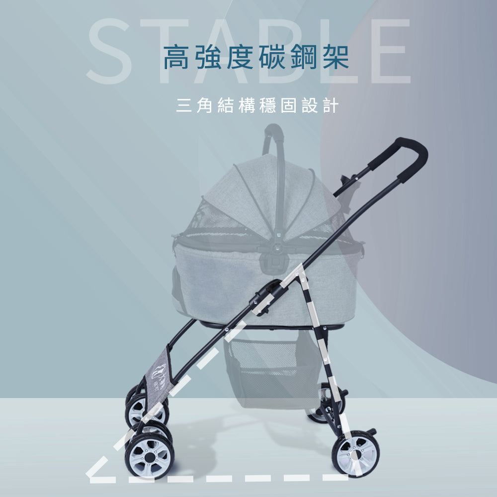 限時免運 北歐風車包分離式寵物推車 摺疊寵物推車 兩用式寵物推車 寵物手推車 外出包 狗推車 兩色可選寵物用品