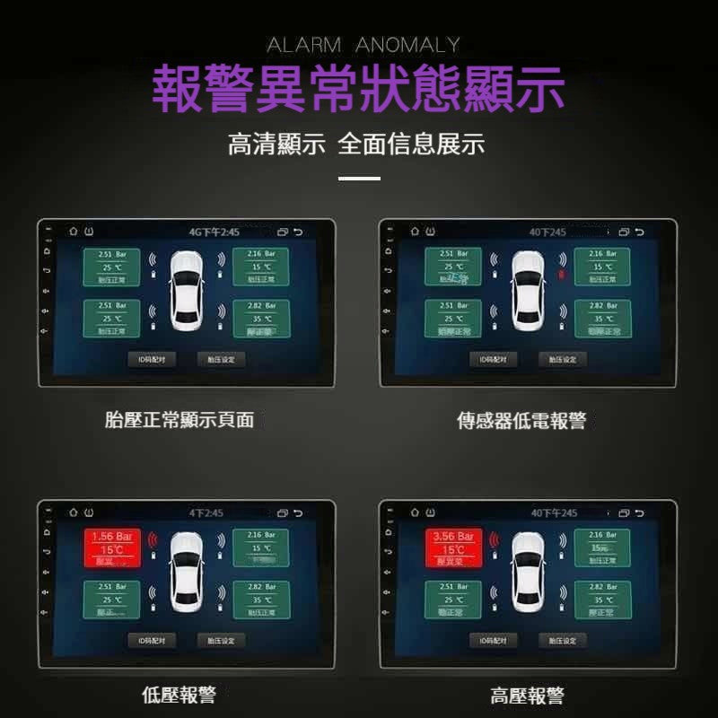 TOYOTA 安卓車機專用 胎壓偵測 三年保固 TPMS胎壓監測器 胎壓偵測器 汽車胎壓偵測 車用胎壓監測 - 台灣批發網