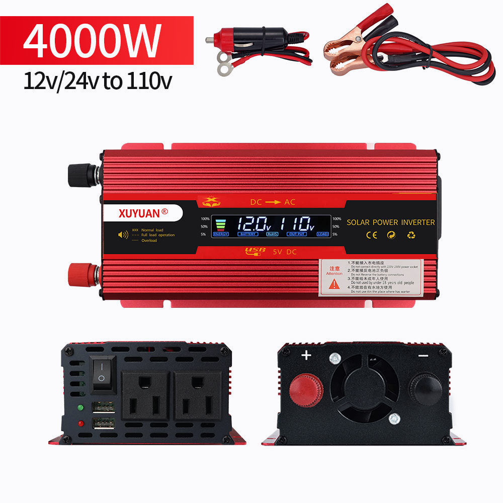 【12H快速出貨】逆變器 12v 轉 110v 電源轉換器 車載逆變器 正弦波逆變器 大功率逆變器 24v 轉 110v大貨車 - 台灣批發網