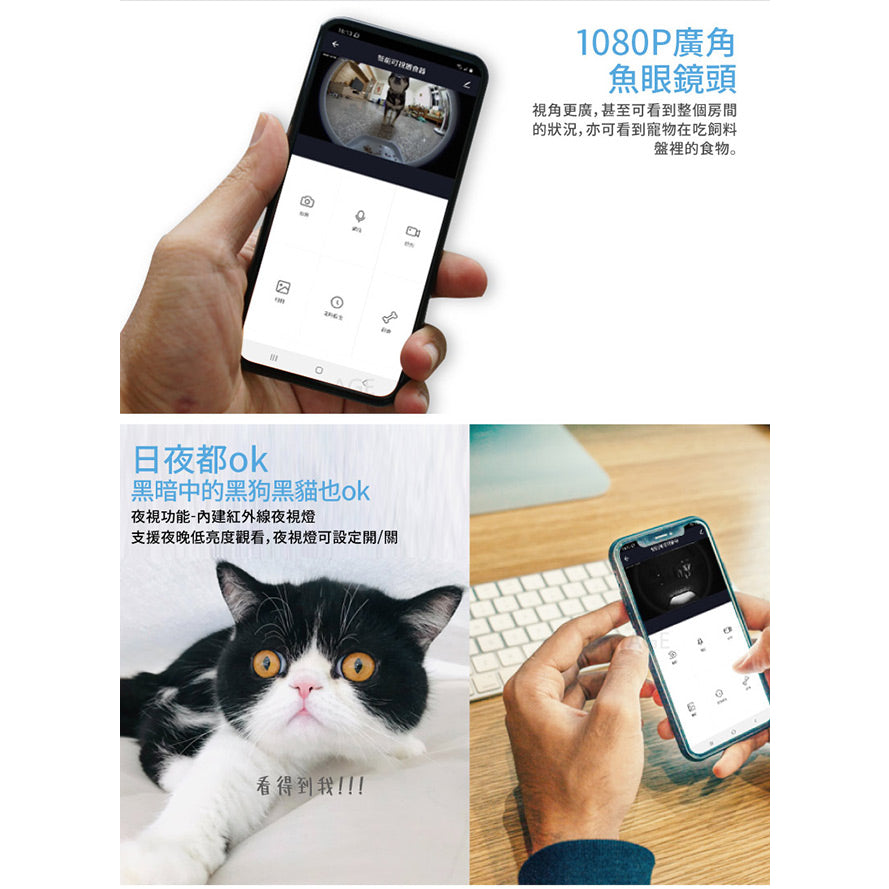 一年保固 PETWANT-APP智慧寵物餵食器-F1-C【遠端視訊】【超過1台請宅配】寵物用品 - 台灣批發網