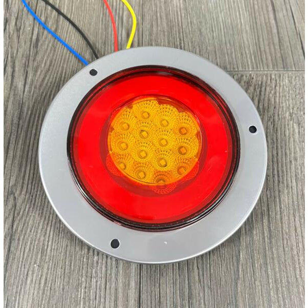 23最新 光圈版【LED 4吋導光條圓尾燈】方向燈 煞車燈 三線雙功能 大卡車 大貨車 工作燈 照輪燈 方向燈 煞車燈大貨車