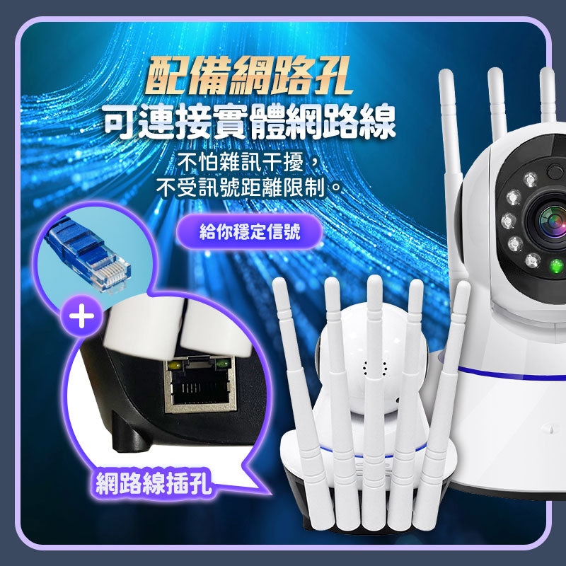 最新5G雙頻五天線監視器 高清鏡頭 台灣公司貨 智能追蹤 攝影機 網路監控 監視器 WIFI監視器 攝像機科技家電 - 台灣批發網