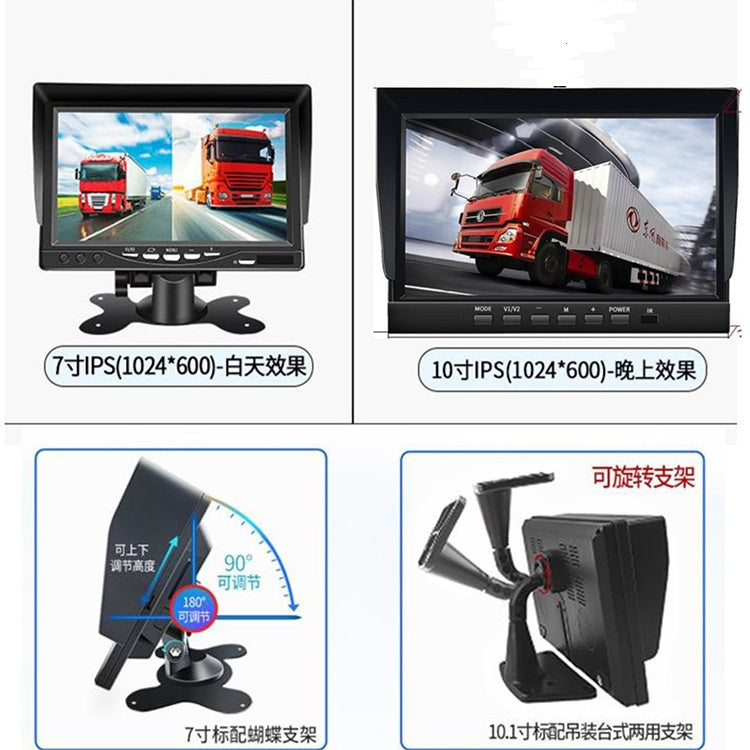 聲控 7吋10吋 四路螢幕行車紀錄器 7吋4分割螢幕 大貨車四錄行車紀錄器 AHD IPS螢幕 前後鏡頭大貨車