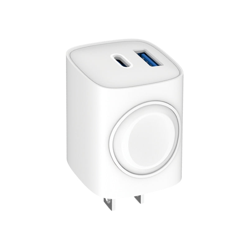 20W 雙孔手錶無線 快充頭 適用 Apple Watch iPhone 蘋果手錶 PD 快充 充電器 B025科技家電