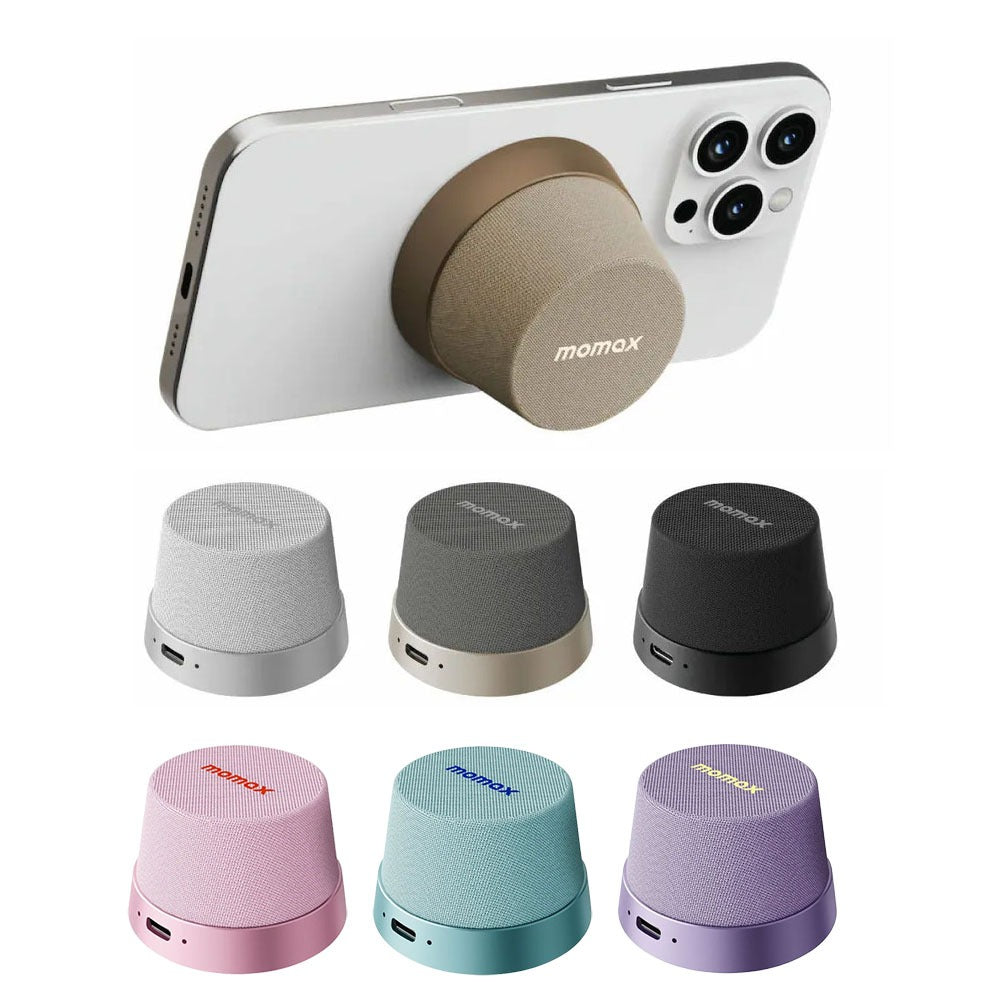 Momax 1-Vibe Go 迷你磁吸支架無線音箱(原廠公司貨)