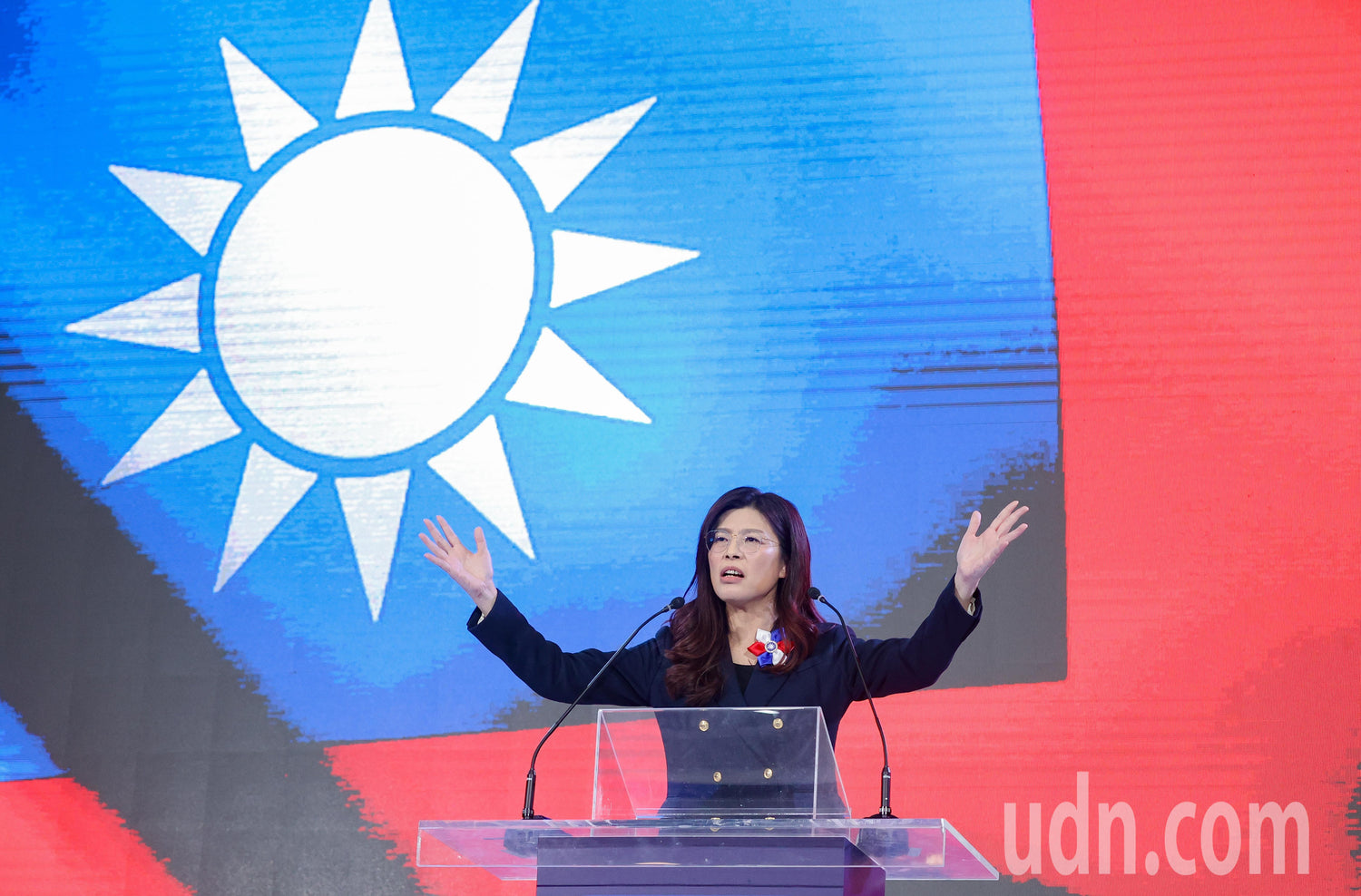 影／全代會上任黨主席  鄭麗文：士氣高昂無畏無懼
