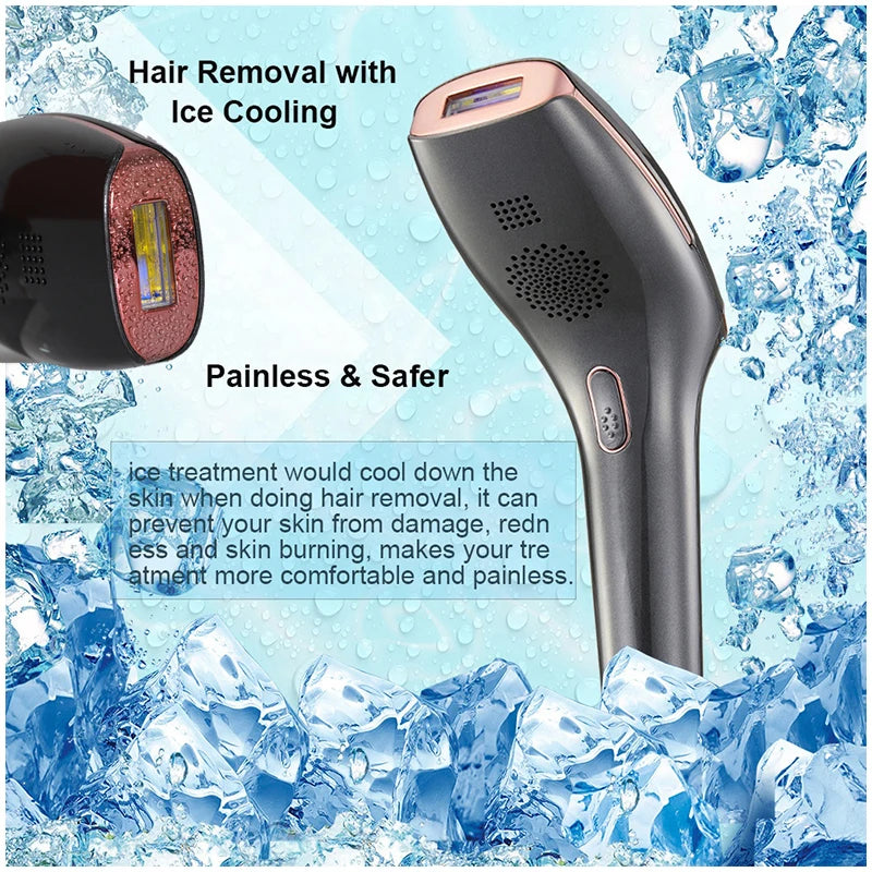 IPL Hair Removal Full Cooling Painless Laser Epilator & Skin Care Unlimited Flashes Fast Effective Depilator Home Beauty Devices