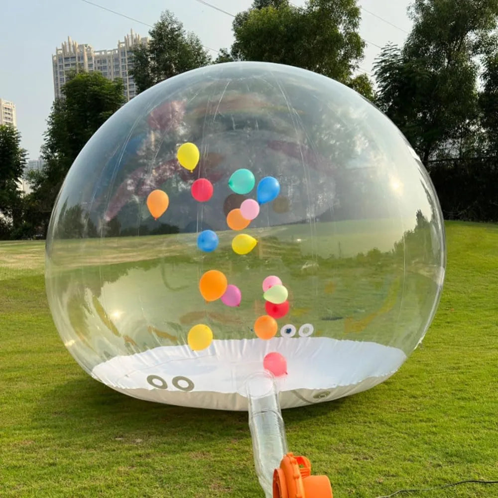 Christmas Inflatable Snow Globe 10ft Giant Transparent Bubble Tent Outdoor with Blower IBubble Igloo Tent Christmas Inflatable