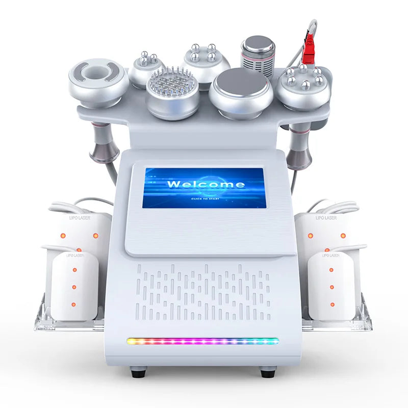 2023 The Latest 9 In 1 80k Ultrasonic Cavitation Vacuum RF Laser Weight Loss Machine Suitable for Home and Business