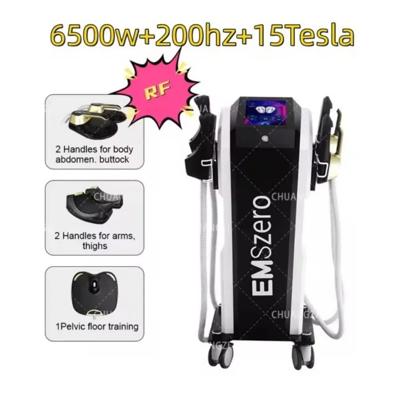 15 Tesla 6500W RF Electromagnetic EMS Shaping Machine for Weight Loss, Muscle Stimulation, Slimming, and Fat Shaping 15 Electrom