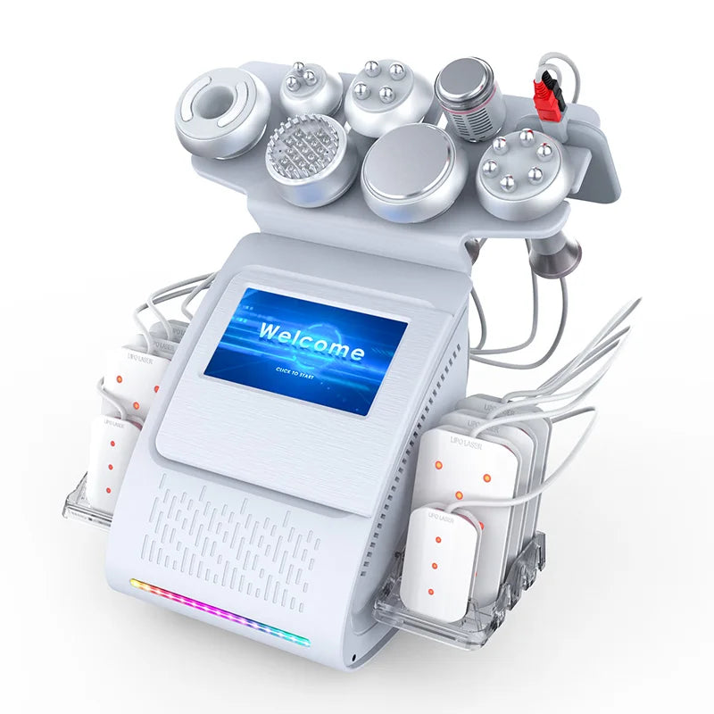 2023 The Latest 9 In 1 80k Ultrasonic Cavitation Vacuum RF Laser Weight Loss Machine Suitable for Home and Business