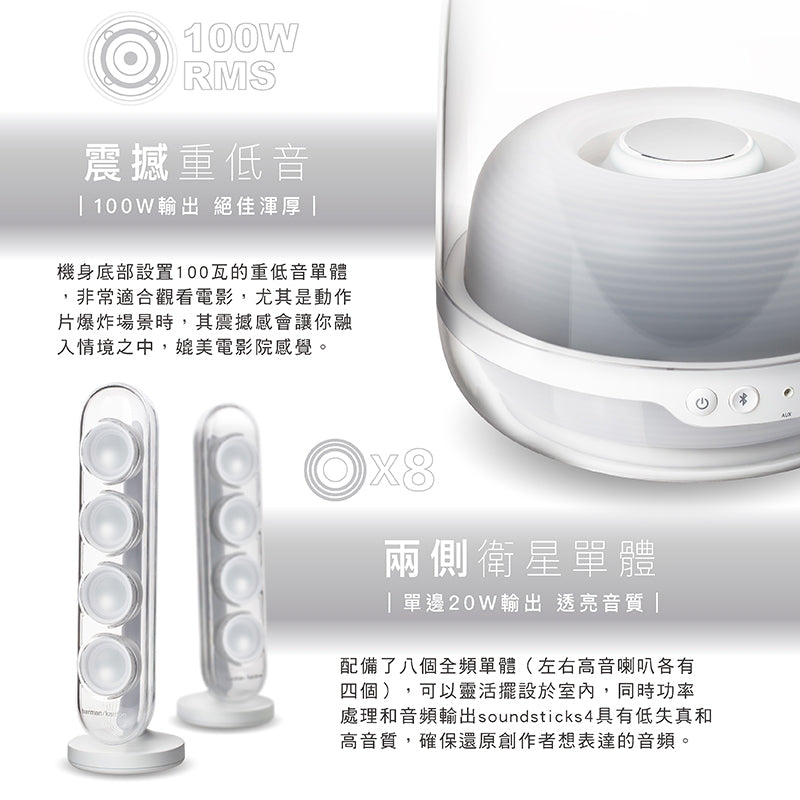 HarmanKardon SoundSticks 4 水母喇叭 藍牙【保固二年】