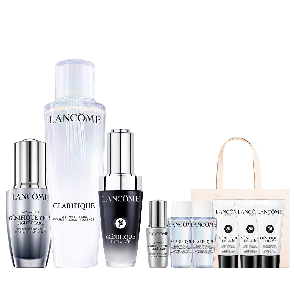 蘭蔻 極光肌因保濕透亮組 四重酸極光水150ml+小黑瓶PRO30ml+亮眼冰珠20ml ｜LANCOME官方旗艦店