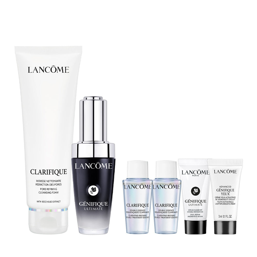 蘭蔻 肌因淨緻毛孔透亮組 小黑瓶PRO30ml+超極光淨緻毛孔洗面乳125ml 洗面乳｜LANCOME官方旗艦