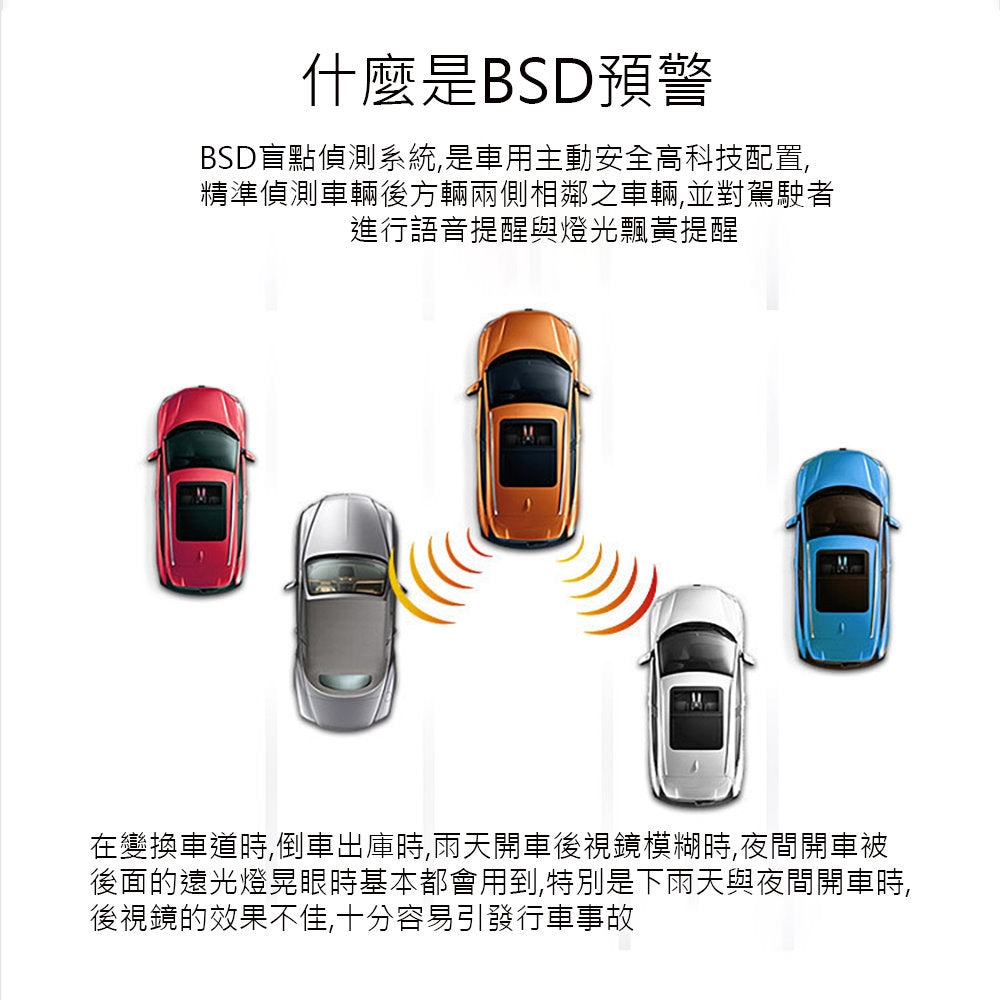 4K 10吋+ADAS+BSD+變道輔助預警+測速照相全屏觸控流媒體電子後視鏡/4K+2K雙鏡頭